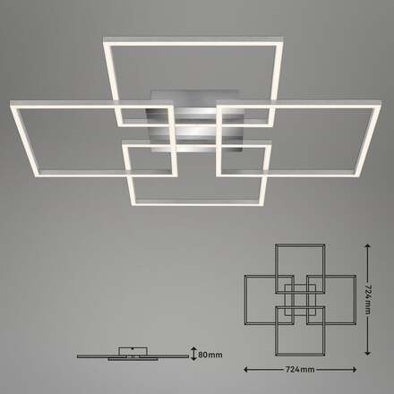 BRILONER LED rám 72,4 cm 4x12W 5200lm chrom BRI 3131018