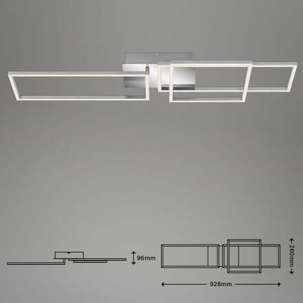 BRILONER LED rám 92,8 cm 44W 3300lm chrom BRI 3136018