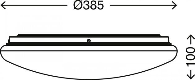 BRILONER CCT LED stropní svítidlo pr. 38,5 cm 18W 1600lm bílé IP44 BRI 3138-016