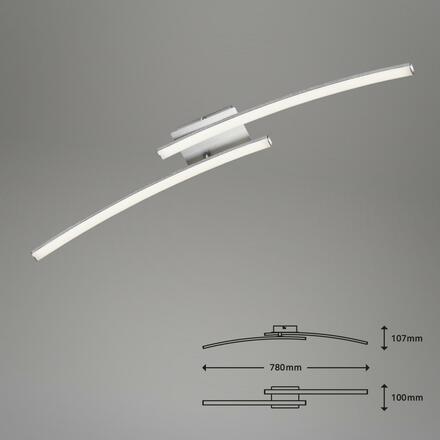 BRILONER LED stropní svítidlo 78 cm 2x9W 1400lm hliník BRI 3164-029