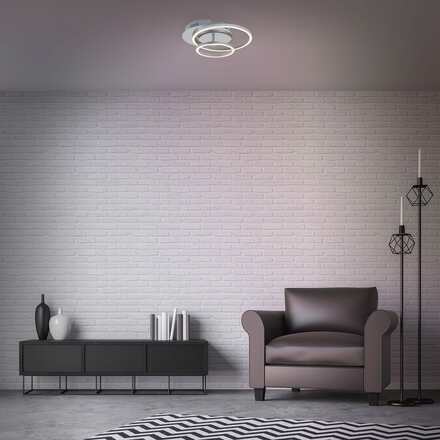 BRILONER LED stropní svítidlo, 39 cm, 30 W, hliník-chrom BRI 3222-018