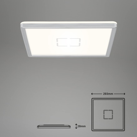 BRILONER Slim svítidlo LED panel, 29,3 cm, 2400 lm, 18 W, stříbrná BRI 3390-014