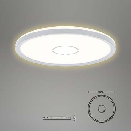BRILONER Slim svítidlo LED panel, pr. 29,3 cm, 2400 lm, 18 W, stříbrná BRI 3391014