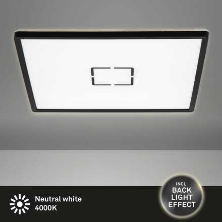 BRILONER Slim svítidlo LED panel, 42 cm, 3000 lm, 22 W, černá BRI 3393-015