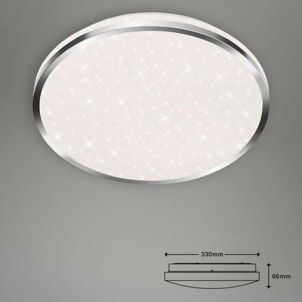 BRILONER LED stropní svítidlo hvězdné nebe, pr. 33 cm, 18 W, chrom BRI 3403-118