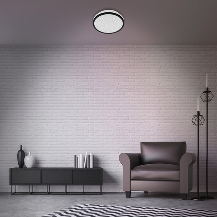 BRILONER LED stropní svítidlo hvězdné nebe, pr. 21,7 cm, 10 W, černá BRI 3456-015