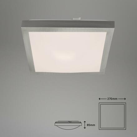BRILONER LED stropní svítidlo, 27 cm, 12 W, bílé-matný nikl BRI 3502-012