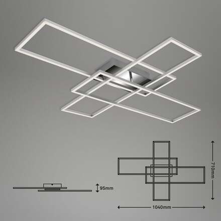 BRILONER LED stropní svítidlo, 104 cm, 50 W, chrom BRI 3504018