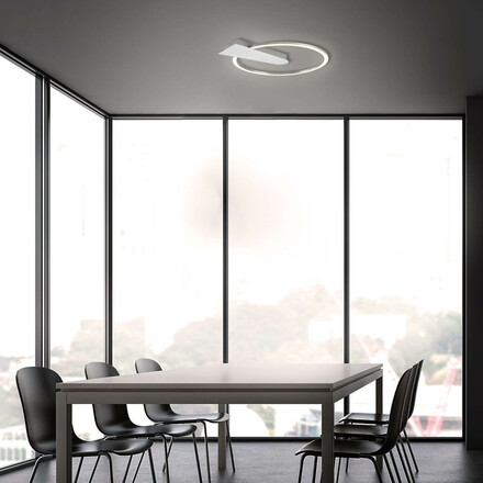 BRILONER LED stropní svítidlo, pr. 29,5 cm, 12 W, hliník-chrom BRI 3542-018