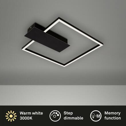 BRILONER LED stropní svítidlo, 37,5 cm, 12 W, 1400 lm, černá BRI 3544-015