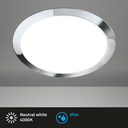 BRILONER LED stropní svítidlo, 31 cm, 12W, 1250lm, chrom BRI 3766018