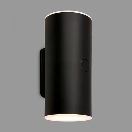 BRILONER Lima LED venkovní nástěnné svítidlo, nabíjecí, 3 krokový dotykový stmívač, časovač, černé 3786015