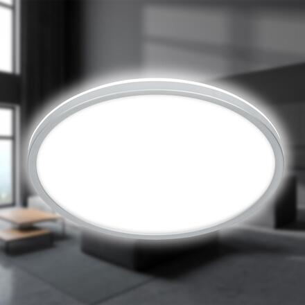 BRILONER Pulap LED svítidlo do koupelny, krytí proti vodě, přímé a nepřímé osvětlení, matný chrom 3820414