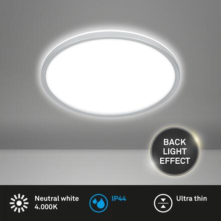 BRILONER Pulap LED svítidlo do koupelny, krytí proti vodě, přímé a nepřímé osvětlení, matný chrom 3820414