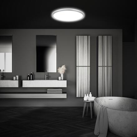 BRILONER Pulap LED svítidlo do koupelny, krytí proti vodě, přímé a nepřímé osvětlení, matný chrom 3820414