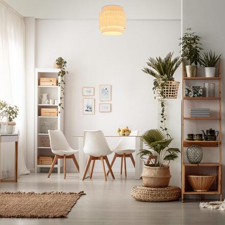 BRILONER Papper stropní svítidlo, stínidlo z přírodních vláken, E27 patice, přírodní 3851014