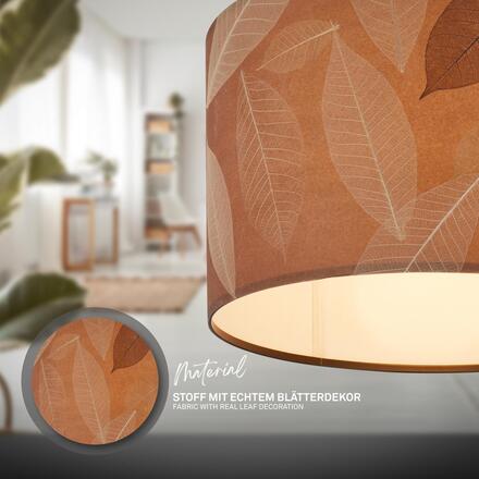 BRILONER Mata stropní svítidlo, dekor s lístky, E27 patice, kávová barva 3853014