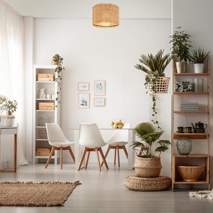 BRILONER Stropní svítidlo Borra 40x29 cm – stínidlo ze slámy, E27, max. 10W, on/off, béžová / černá 3854014