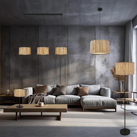 BRILONER Slama stropní svítidlo, stínidlo z mořské trávy, E27 patice, přírodní 3855014