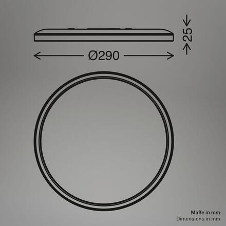 BRILONER Pulap stropní svítidlo pr.29,3 cm - 18W, 2400lm, LED, přímé a nepřímé osvětlení, IP54, neutrální bílá, chrom 3872018