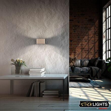 BRILONER Chat nástěnné svítidlo - 3W, 270lm, bezdrátová, LED, s pohybovým čidlem, béžová 3878011