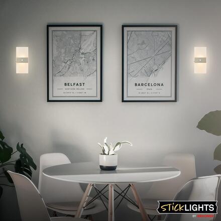 BRILONER Aura nástěnné svítidlo - 2,5W, 100lm, nabíjecí, LED, s pohybové čidlo, matný nikl 3888012