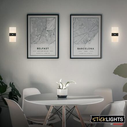 BRILONER Aura nástěnné svítidlo - 2,5W, 100lm, nabíjecí, LED, s pohybové čidlo, černá 3888015