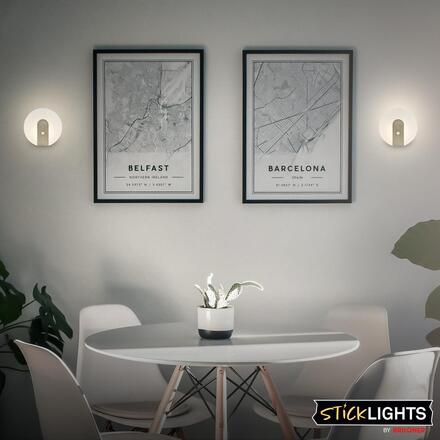 BRILONER Taro nástěnné svítidlo - 2,5W, 100lm, bezdrátové, LED, s pohybové čidlo, matný nikl 3889012