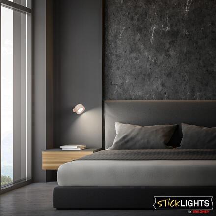 BRILONER Tari nástěnné bodové svítidlo - 1,6W, 160lm, LED, nabíjecí, CCT, stmívatelné, bezdrátové, béžová 3896011