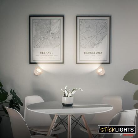 BRILONER Tari nástěnné bodové svítidlo - 1,6W, 160lm, LED, nabíjecí, CCT, stmívatelné, bezdrátové, béžová 3896011