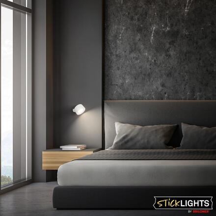 BRILONER Tari nástěnné bodové svítidlo - 1,6W, 160lm, LED, nabíjecí, CCT, stmívatelné, bezdrátové, bílá 3896016