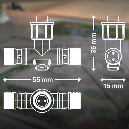 BRILONER CONNECT TO SHINE 3ks sada T-spojka pro rozšíření systému, IP67 3910035