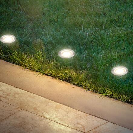 BRILONER CONNECT TO SHINE startovací sada Kebony 3ks LED zapuštěných svítidel do země pr.30mm, IP67 3912032