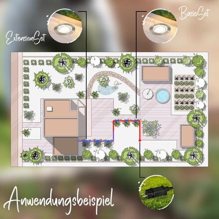 BRILONER CONNECT TO SHINE startovací sada Kebony 3ks LED zapuštěných svítidel do země pr.30mm, IP67 3912032