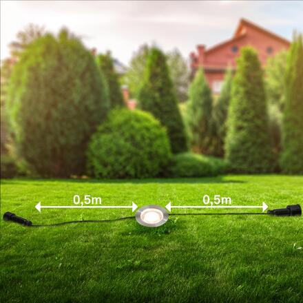 BRILONER CONNECT TO SHINE prodlužovací sada Kebony 3ks LED zapuštěných svítidel do země, IP67 3913032