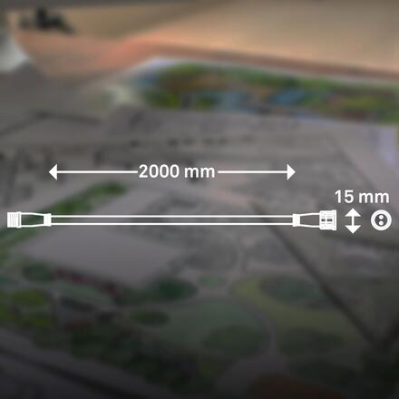 BRILONER CONNECT TO SHINE 3ks sada prodlužovací kabel 200 cm – IP67 ochrana proti vodě, 12V, černá 3920035