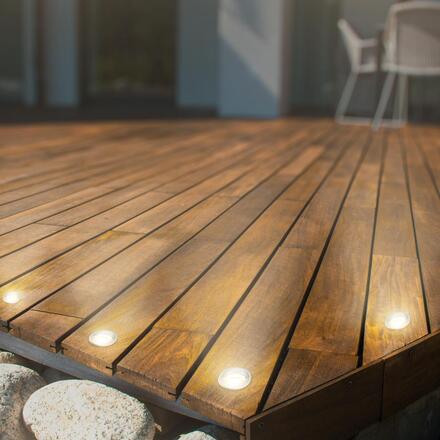 BRILONER CONNECT TO SHINE prodlužovací sada Teak 3ks LED zapuštěných svítidel do země, IP65 3923034