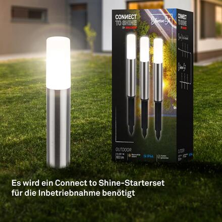 BRILONER CONNECT TO SHINE prodlužovací sada Junca 3ks LED venkovních sloupkových svítidel, IP44 3926032