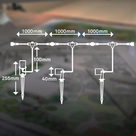 BRILONER CONNECT TO SHINE prodlužovací sada Iris sada 3ks LED zahradních bodových svítidel, IP65 3928035
