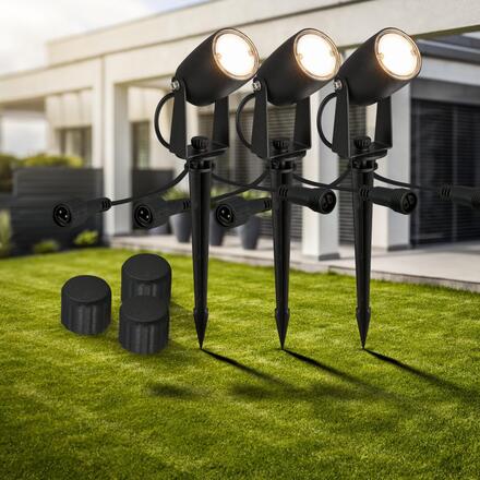 BRILONER CONNECT TO SHINE prodlužovací sada Iris sada 3ks LED zahradních bodových svítidel, IP65 3928035