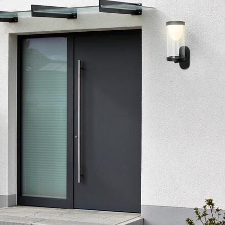 BRILONER LED nabíjecí nástěnné svítidlo, venkovní, dotykový vypínač, vyměnitelné baterie, vč. USB-C kabelu, stmívatelné, IP44, černé 3930015