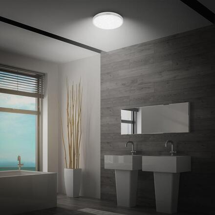 BRILONER Tak stropní svítidlo pr.24 cm - 12W, 1300lm, LED, hvězdné nebe, IP44, chrom 3933018