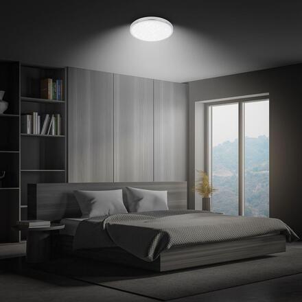 BRILONER Tak stropní svítidlo pr.24 cm - 12W, 1300lm, LED, hvězdné nebe, IP44, chrom 3933018