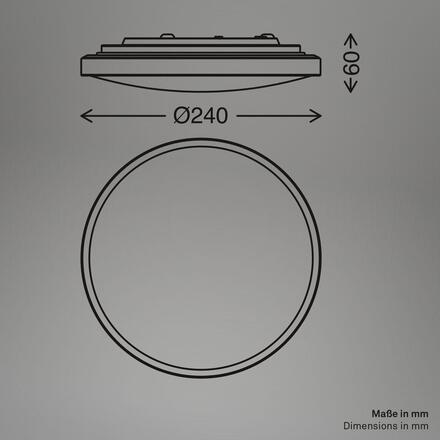 BRILONER Tak stropní svítidlo pr.24 cm - 12W, 1300lm, LED, hvězdné nebe, IP44, chrom 3933018