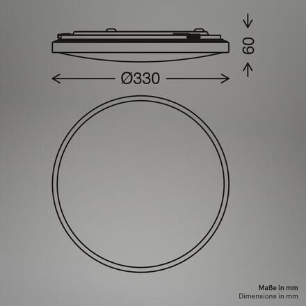 BRILONER Tak stropní svítidlo pr.33 cm - 22W, 2400lm, LED, hvězdné nebe, IP44, chrom 3934018