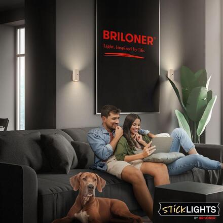 BRILONER Isy nástěnné svítidlo - 2W, 200lm, nabíjecí, LED, dotykový vypínač, stmívatelné, béžová 3942011