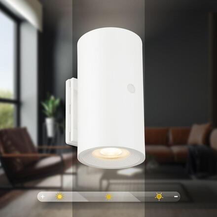 BRILONER Isy nástěnné svítidlo - 2W, 200lm, nabíjecí, LED, dotykový vypínač, stmívatelné, bílé 3942016