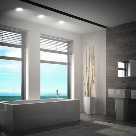 BRILONER Fungo vestavné bodové svítidlo 100mm 3ks sada - 7W, 700lm, LED, stmívatelné, IP65, matný chrom 3945034