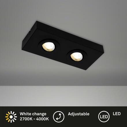 BRILONER LED CTS stropní svítidlo, 27 cm, 4W, 460lm, černá BRI 3996025