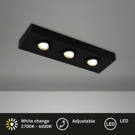 BRILONER CTS LED stropní svítidlo, 38,5 cm, 4W, 460lm, černá BRI 3996035